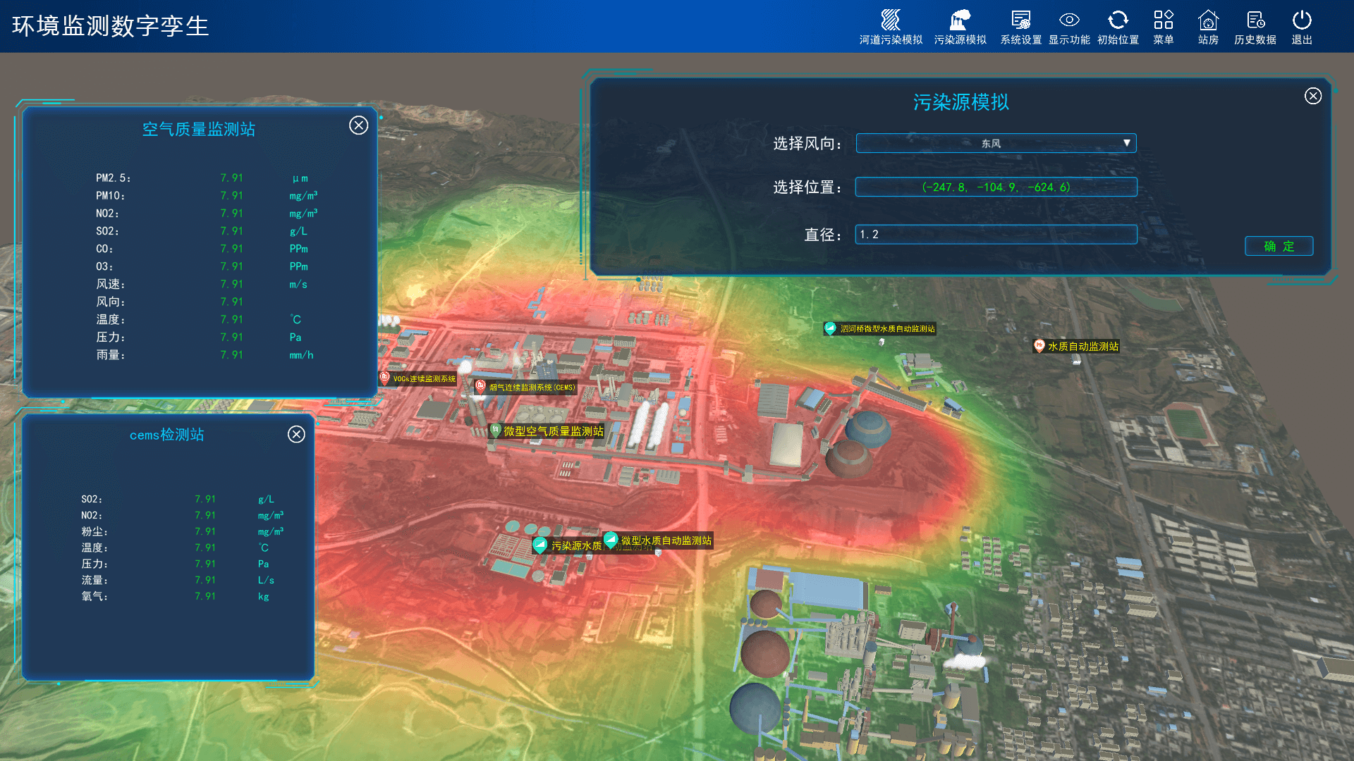 環(huán)境監(jiān)測(cè)數(shù)字孿生